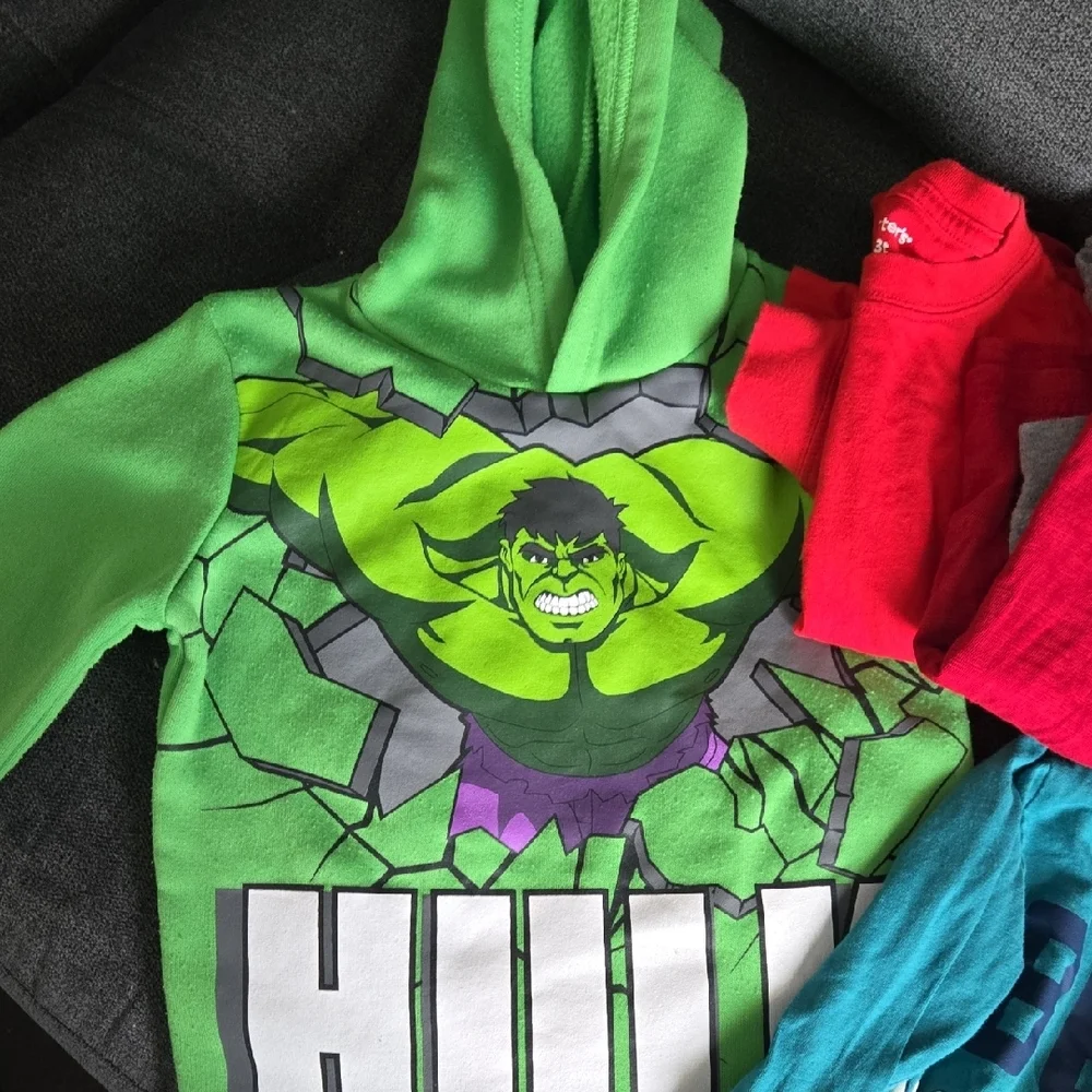 3T Boys Bundle- 12 items, including 4 pants, 5 long sleeves, 1 tanktop, 2 hoodie